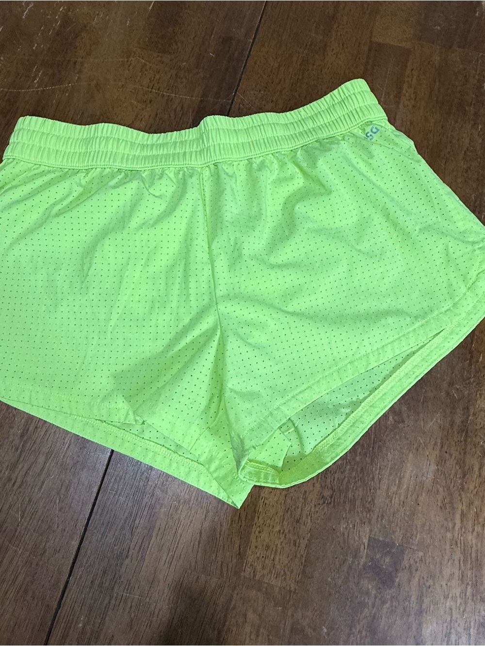 DSG Neon Lime Perforated Women's Athletic Shorts